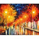 Gallery value USD8800 THE SHADOWS OF AUTUMN - PALETTE KNIFE Oil Painting On Canvas By Leonid Afremov